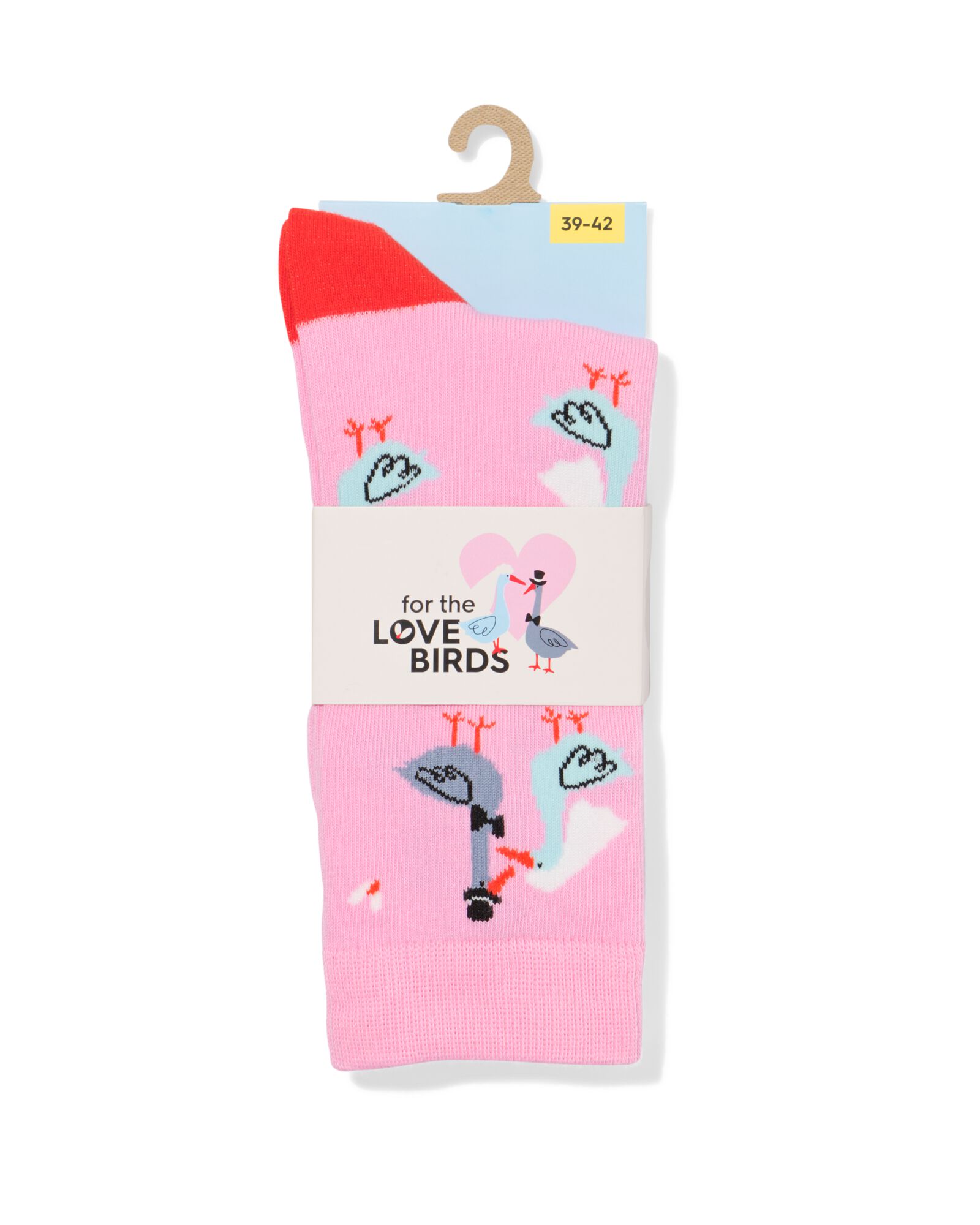 Socken f&uuml;r Erwachsene &bdquo;Love Birds&ldquo; rosa rosa - 4100335PINK - HEMA