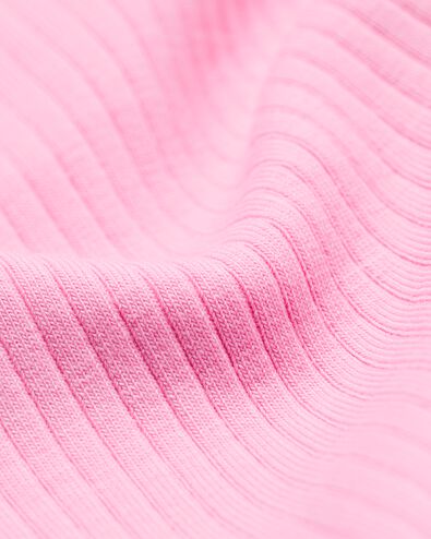 Kinder-T-Shirt, gerippt rosa rosa - 30846406PINK - HEMA
