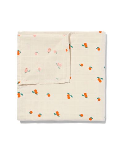 linge hydrophile 110x100 XL relief mandarine - 33304230 - HEMA