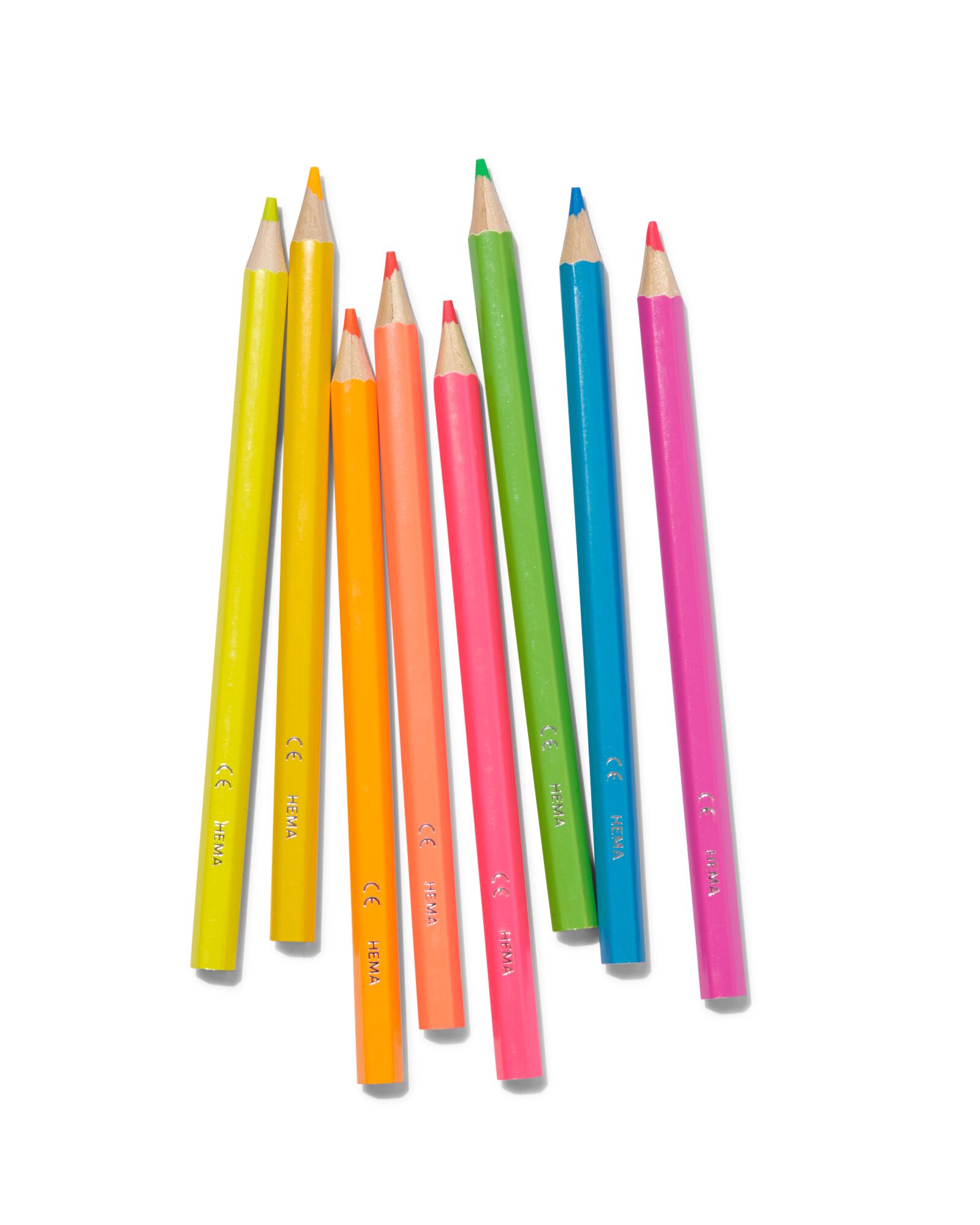 8&nbsp;crayons de couleur fluo - 15990049 - HEMA