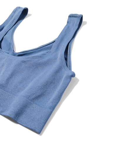 Nicht vorgeformtes Bustier, nahtlos ohne B&uuml;gel mittelblau - 21811860MIDBLUE - HEMA