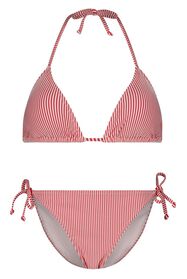 Damen-Triangel-Bikini, Seersucker rot rot - 1000027482 - HEMA