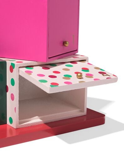 calendrier de l'avent r&eacute;utilisable 20x19x20 cm bois - 25100226 - HEMA