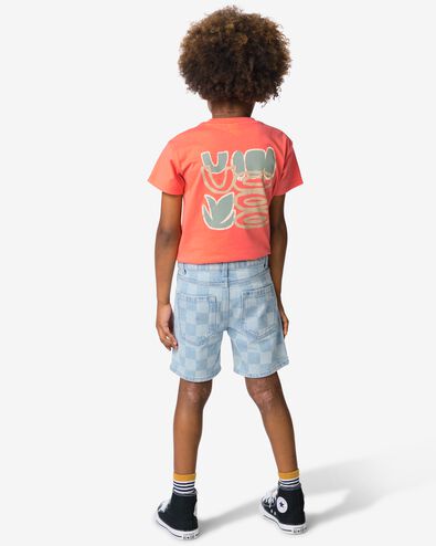 short enfant coupe droite blocs bleu bleu - 30717202BLUE - HEMA