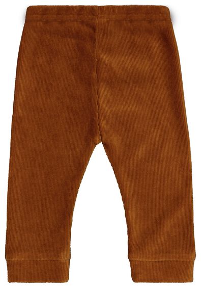 legging nouveau-né côtelé velours marron - 1000028739 - HEMA