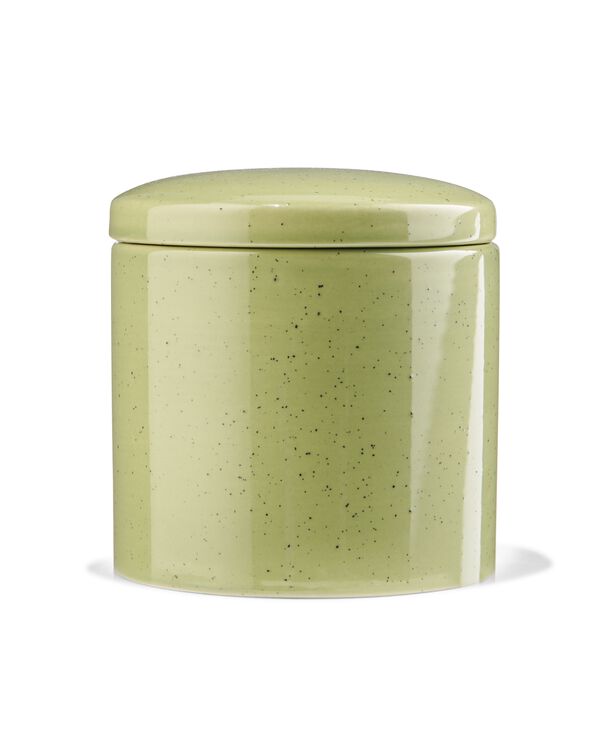 pot décoratif céramique avec couvercle Ø10.5x10.5 vert - 13323028 - HEMA