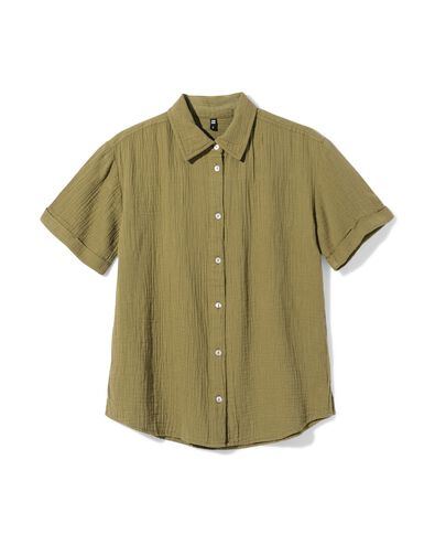 damesblouse Kai mousseline groen groen - 36303580GREEN - HEMA