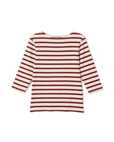 dames T-shirt Cara bordeauxrood bordeauxrood - 36361260BURGUNDYRED - HEMA