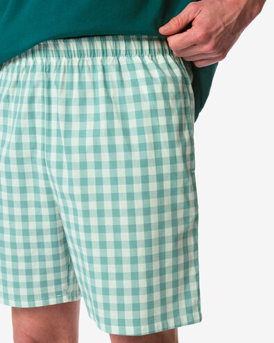 Herren-Kurz-Pyjama Philip, Jersey, kariert mittelgr&uuml;n mittelgr&uuml;n - 23686220MIDGREEN - HEMA