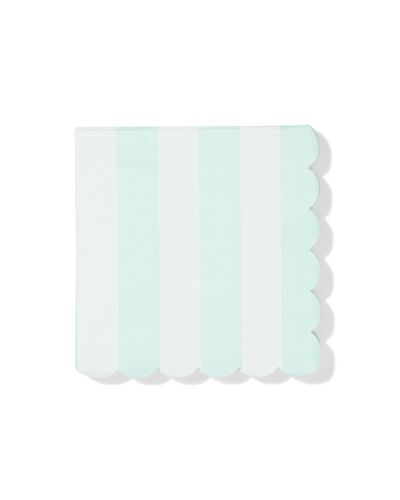 serviettes 24x24cm papier rayures bleues - 20 pi&egrave;ces - 14200164 - HEMA