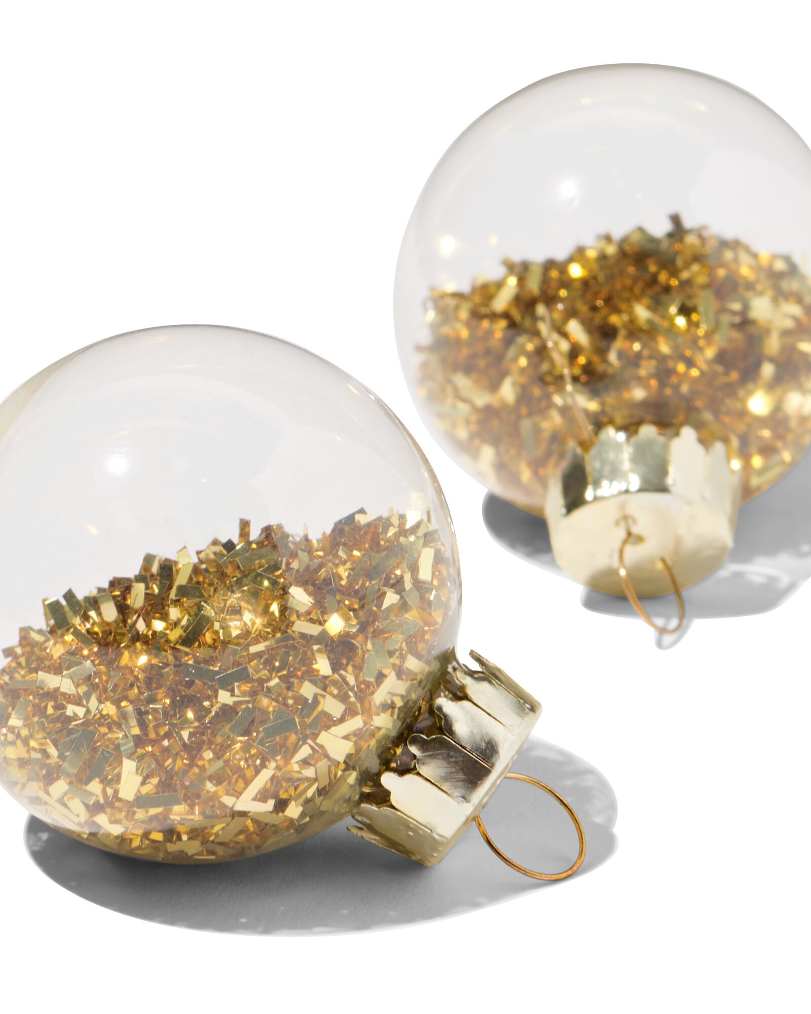 lot de boules de No&euml;l 4,2 cm verre neige dor&eacute; - 9 pi&egrave;ces - 25100190 - HEMA