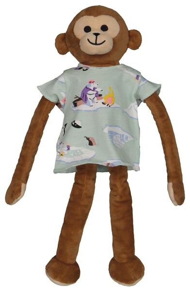Kinder-Pyjama, Baumwollstretch, Pinguin mit Schlafshirt für Puppen hellgrün hellgrün - 1000028386 - HEMA