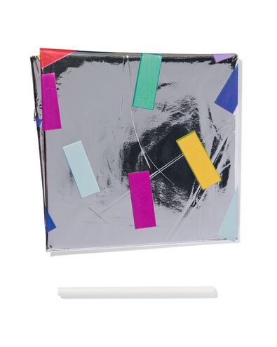 ballon alu chiffre 5 confetti XL argenté 5 - 14250032 - HEMA