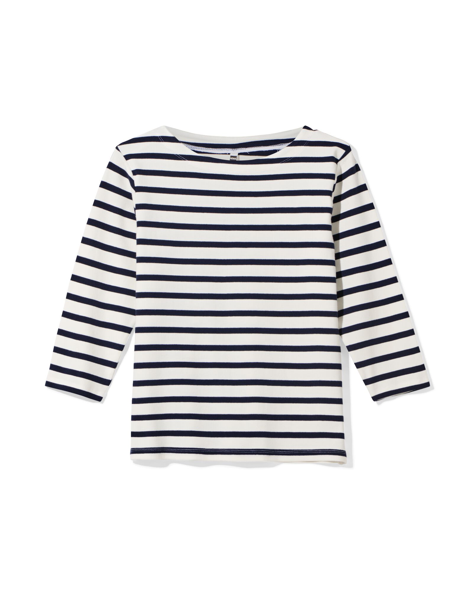 dames T-shirt Cara jersey strepen donkerblauw - 36302280DARKBLUE - HEMA