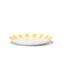 assiette à dessert Ø17cm - new bone blanc et jaune - vaisselle dépareillée - 9650029 - HEMA