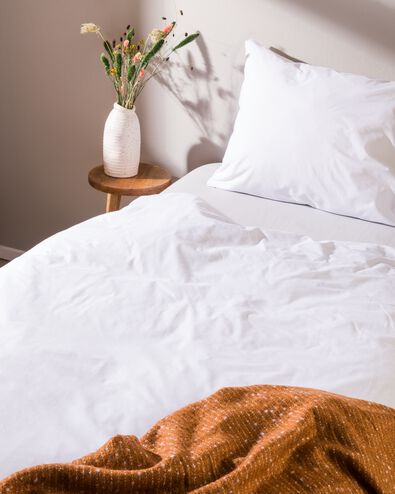 housse de couette en coton doux 140x200/220 blanc - 5797022 - HEMA