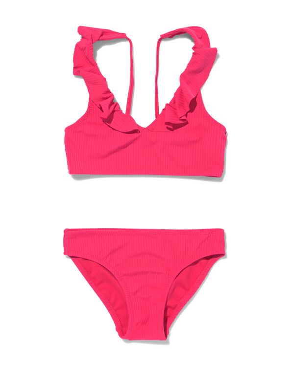bikini enfant avec côtes rose foncé rose foncé - 22289620DARKPINK - HEMA