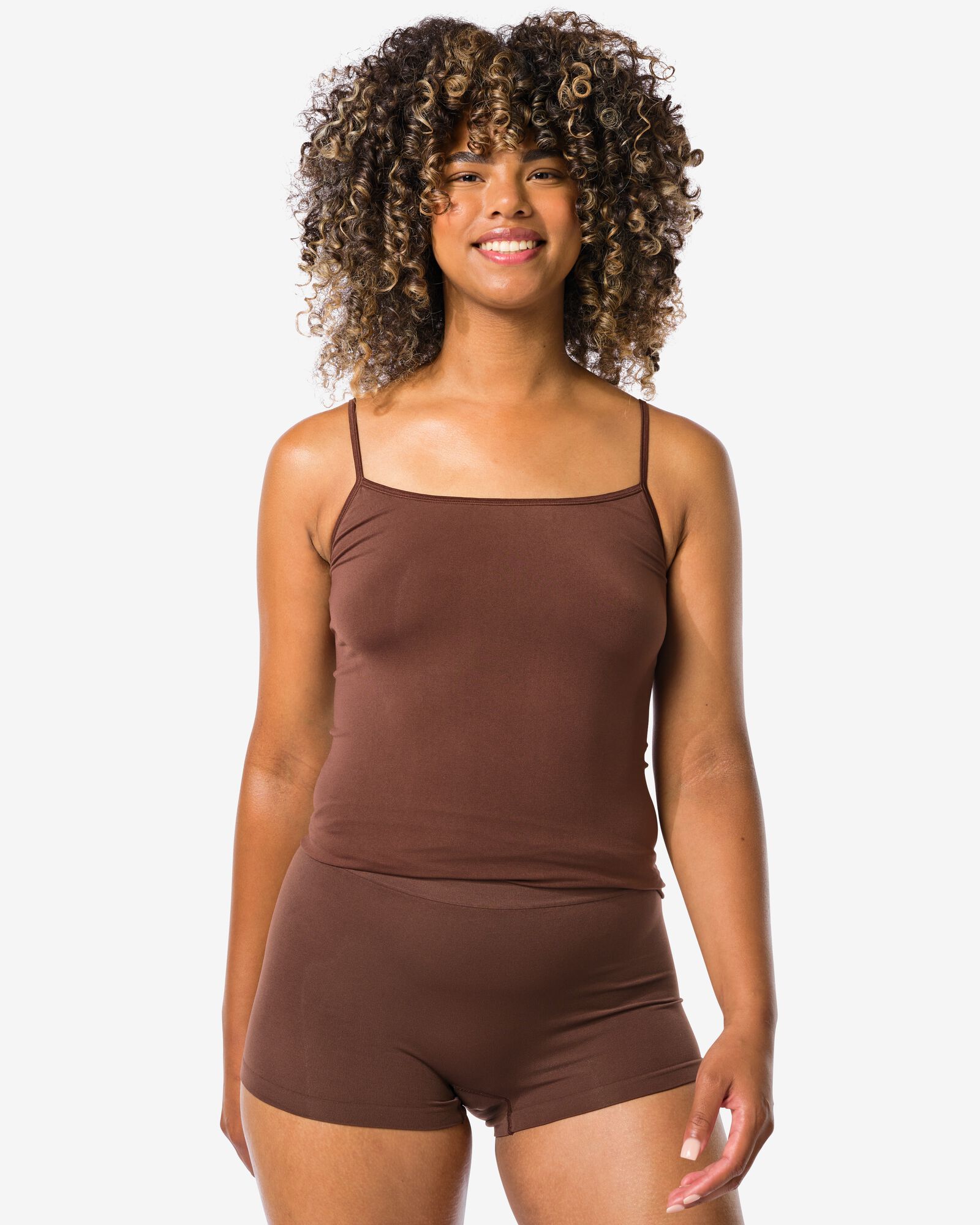 boxer femme marron fonc&eacute; marron fonc&eacute; - 19670725DARKBROWN - HEMA