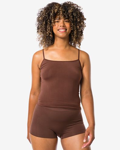 boxer femme marron fonc&eacute; marron fonc&eacute; - 19670725DARKBROWN - HEMA