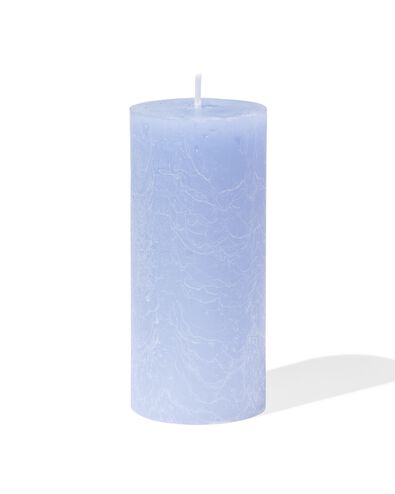 Rustikale Kerze &Oslash; 5 x 11 cm, Hellblau hellblau 5 x 11 - 13502909 - HEMA