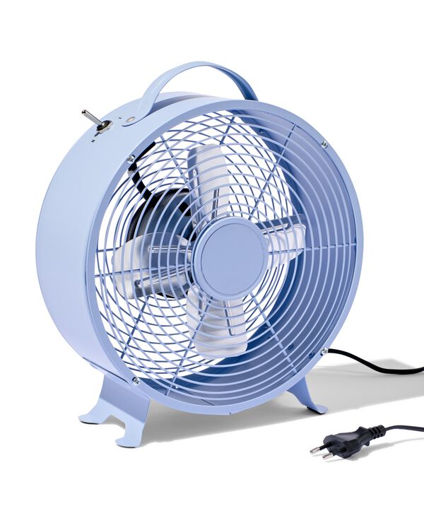 ventilateur de table rétro Ø25.8cm bleu - 80200029 - HEMA