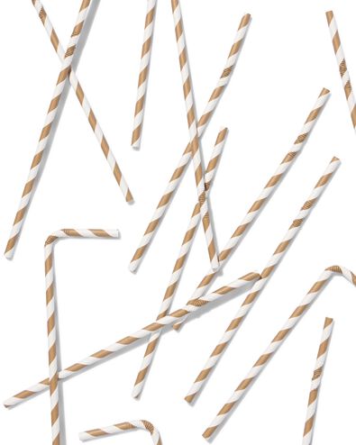 papieren rietjes goud - 20 stuks - 14250258 - HEMA