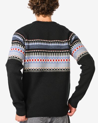 pull homme Mads Nordic bleu fonc&eacute; bleu fonc&eacute; - 2100040DARKBLUE - HEMA