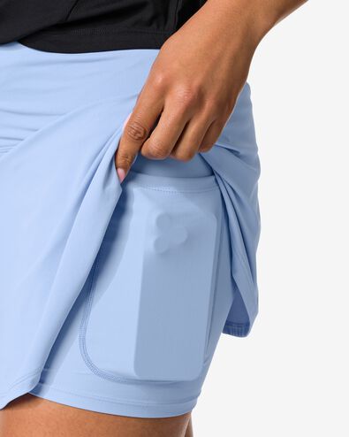 damessportrokje met binnenbroekje lichtblauw lichtblauw - 36000547LIGHTBLUE - HEMA