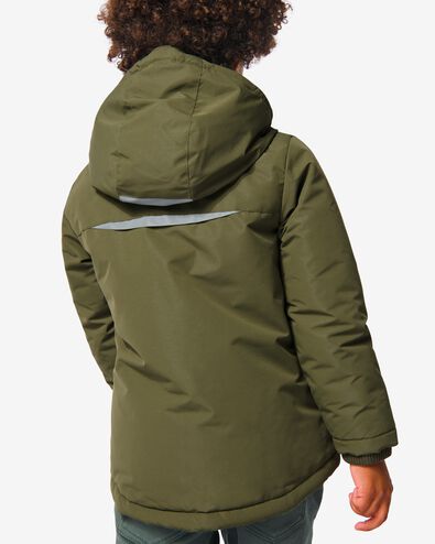 manteau enfant avec capuche vert 146/152 - 30767525 - HEMA