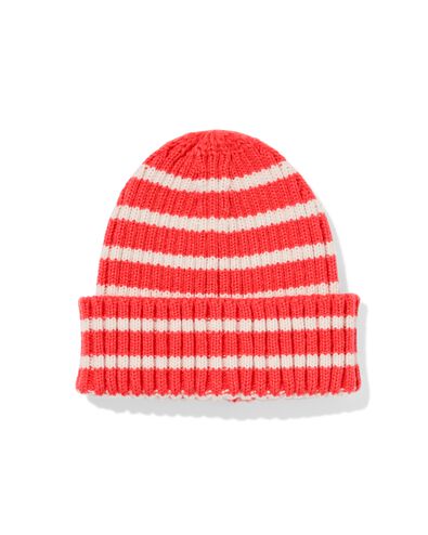 Babym&uuml;tze, gerippt, mit Streifen knallrosa knallrosa - 33200365BRIGHTPINK - HEMA