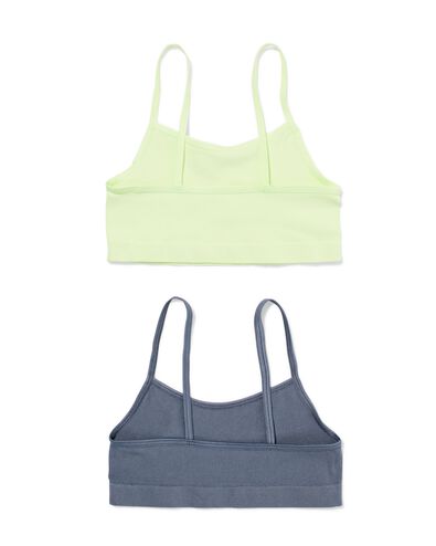 Kindershirts gerippt nahtlos &ndash; 2 St&uuml;ck limettengr&uuml;n limettengr&uuml;n - 19307370LIME - HEMA