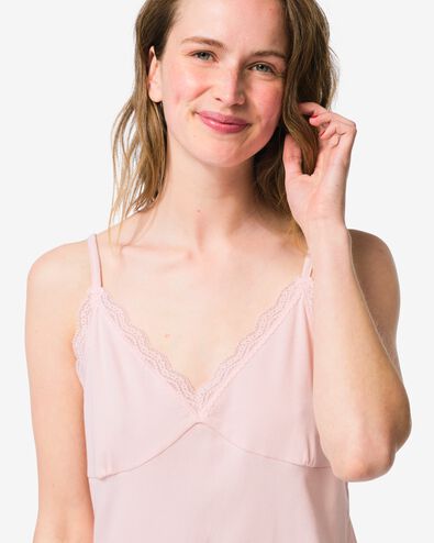 nuisette femme c&ocirc;tel&eacute;e rose p&acirc;le rose p&acirc;le - 23401275LIGHTPINK - HEMA