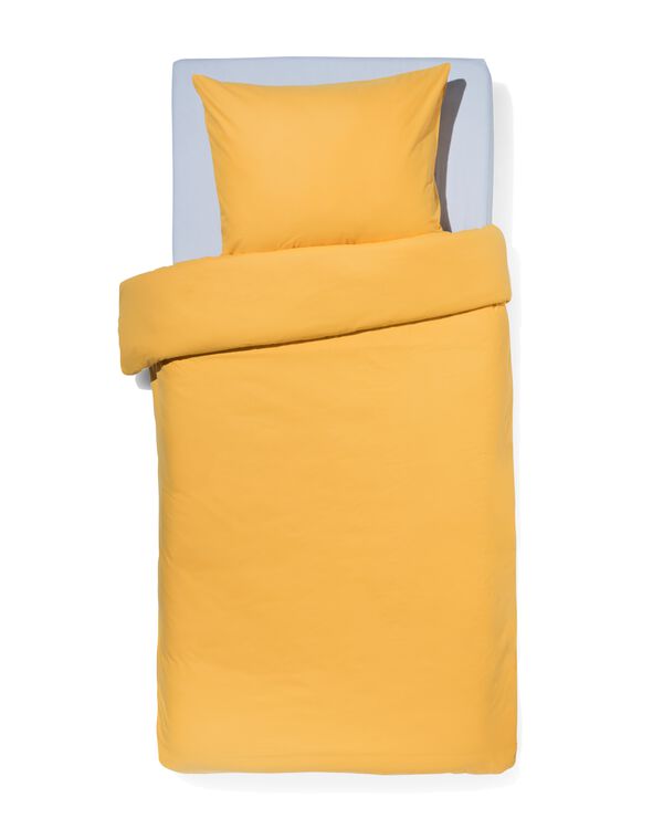 housse de couette 140x200/220 cm coton doux jaune - 5750064 - HEMA