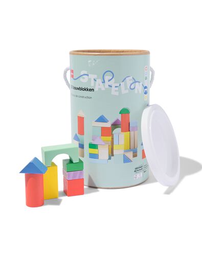 blokkenset hout 80-delig - 15160024 - HEMA