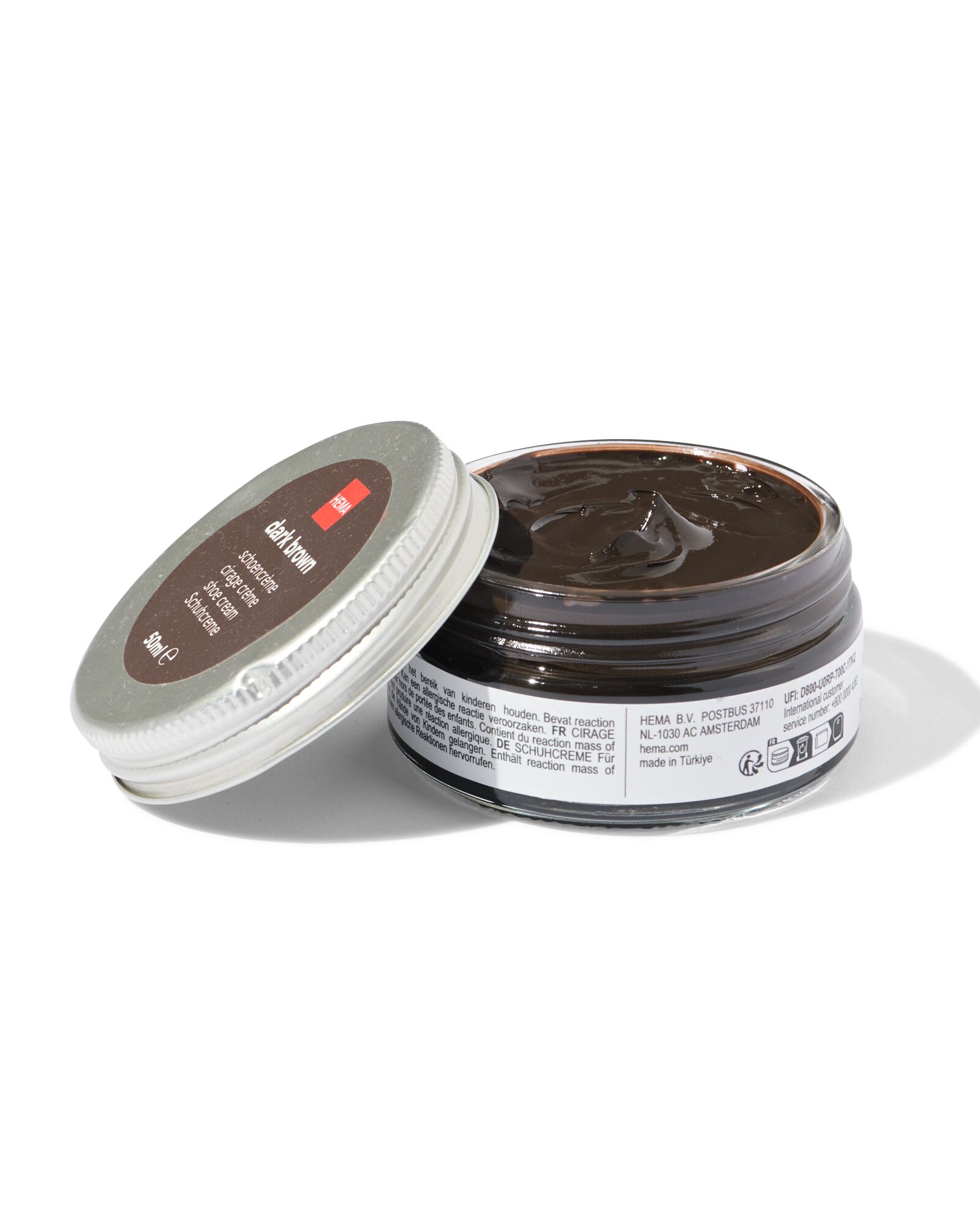 schoencr&egrave;me donkerbruin 50ml - 20500332 - HEMA