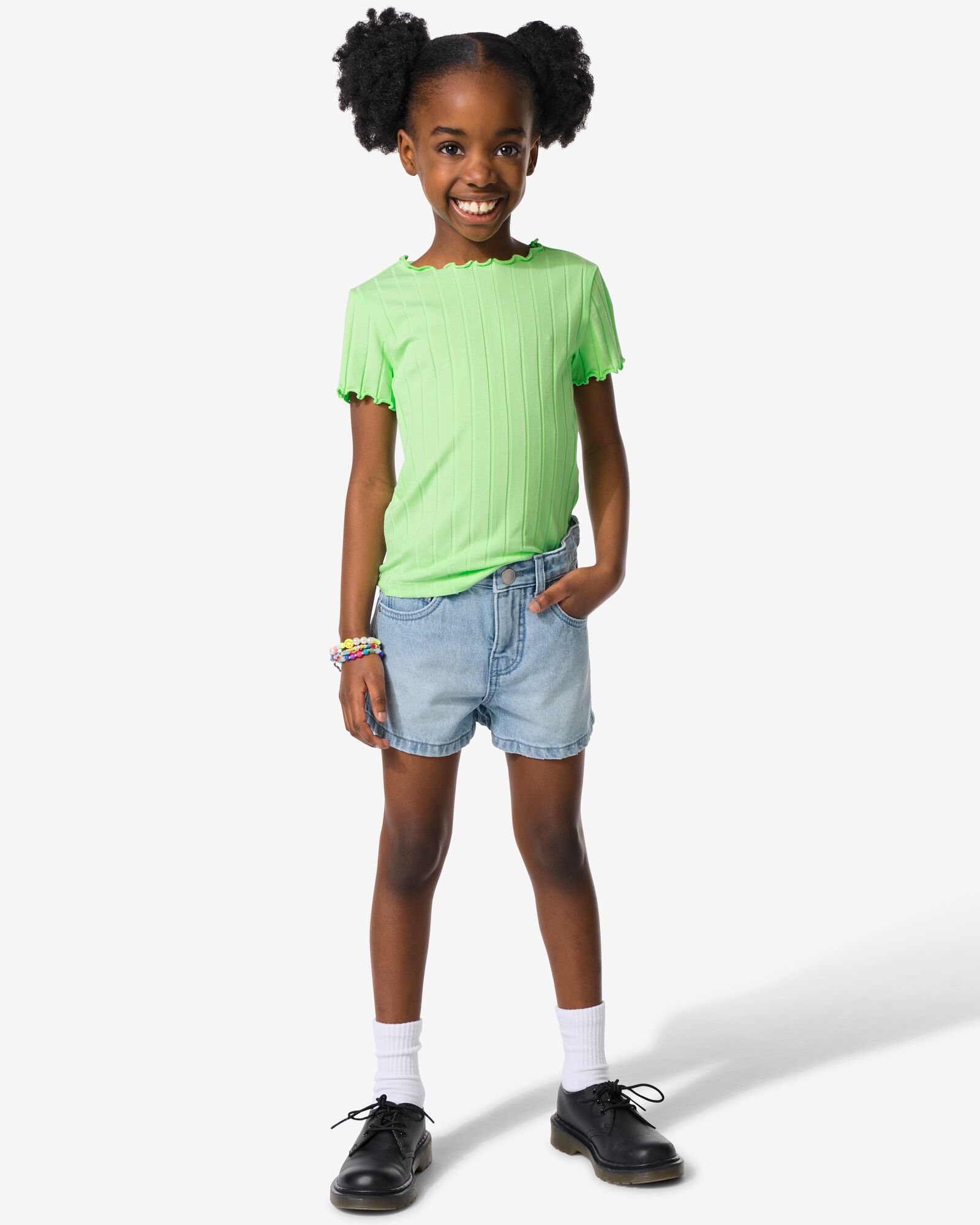 kinder korte broek denim lichtblauw - 30810969LIGHTBLUE - HEMA