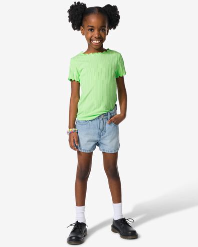 kinder korte broek denim lichtblauw - 30810969LIGHTBLUE - HEMA