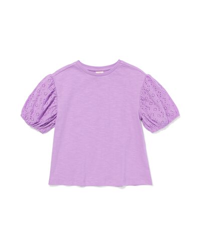 Kinder-T-Shirt, Stickerei violett - 30812653PURPLE - HEMA