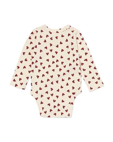 Mitwachsender Newborn-Wickelstrampler mit Herzchen ecru ecru - 33448120ECRU - HEMA