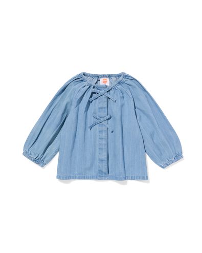 chemisier avec n&oelig;uds b&eacute;b&eacute; denim - 33027870DENIM - HEMA