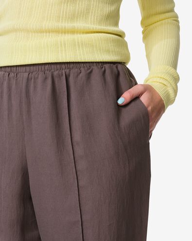 damesbroek Inez wide fit  bruin bruin - 36207370BROWN - HEMA