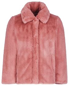 manteau enfant teddy rose rose - 1000024391 - HEMA