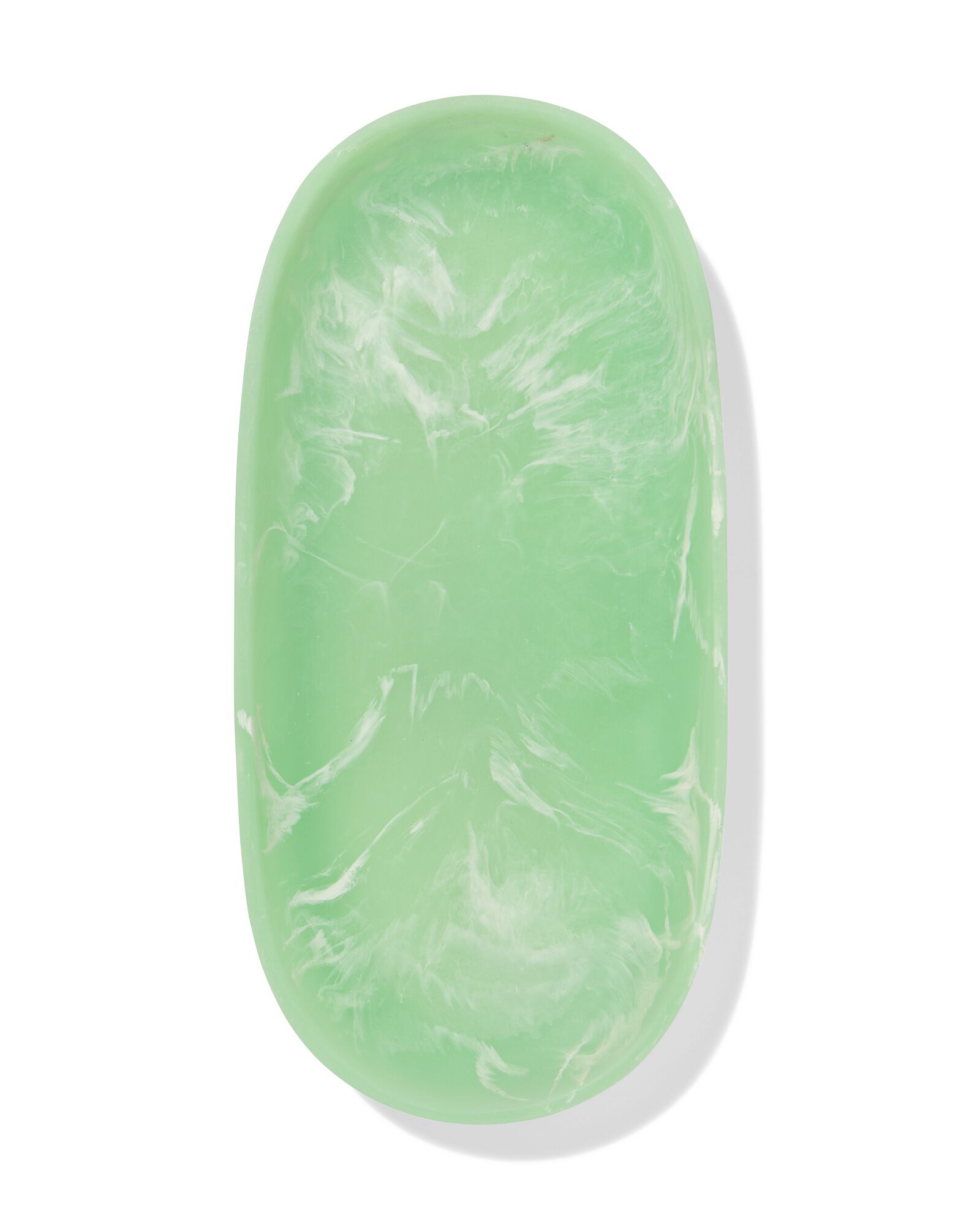 badkamer schaaltje 25x12cm epoxy marmerlook groen - 80300175 - HEMA