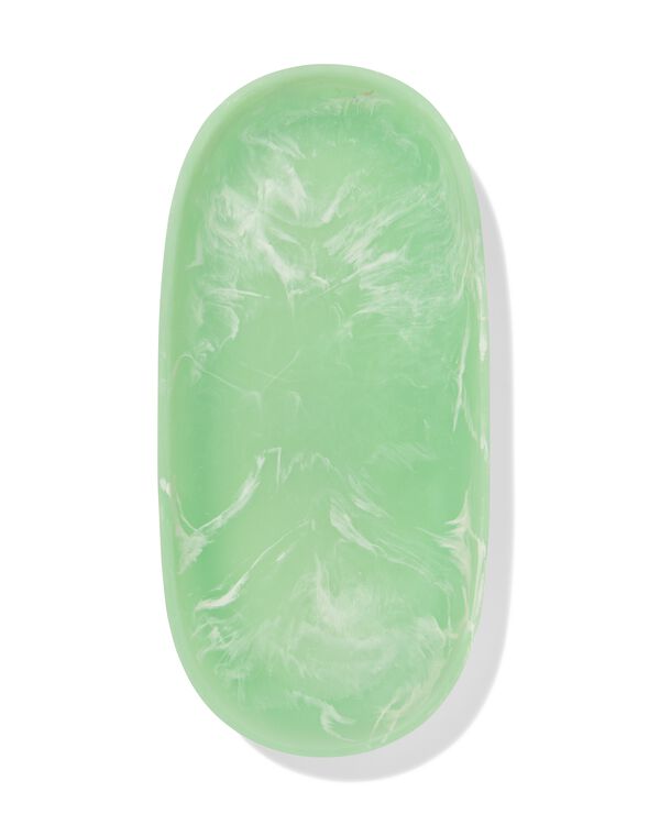 badkamer schaaltje 25x12cm epoxy marmerlook groen - 80300175 - HEMA