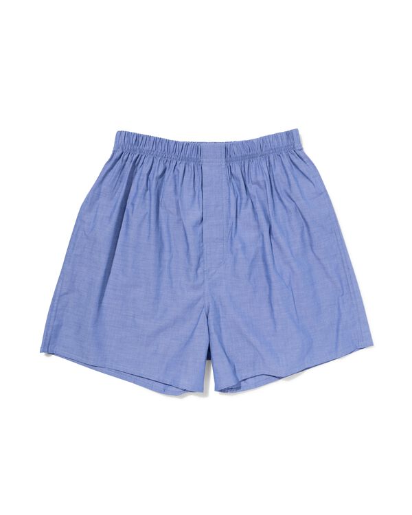 Lockere Herren-Boxershorts Chambray blau blau - 19190420BLUE - HEMA
