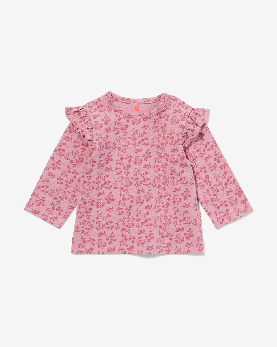 Newborn-Shirt, Rüsche - 1000030953 - HEMA