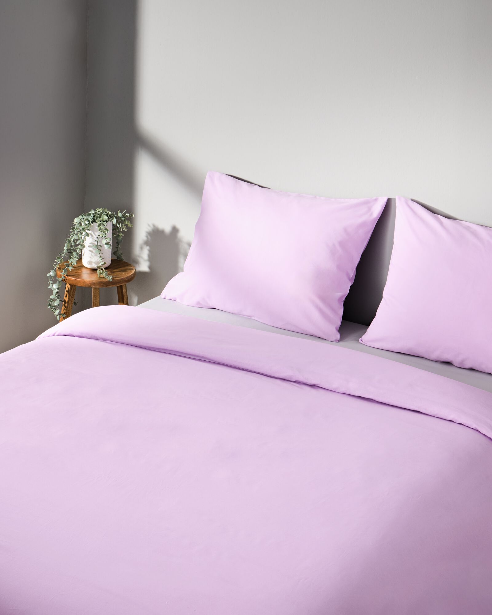 housse de couette 240x200/220 cm coton doux lilas - 5750078 - HEMA