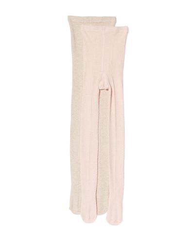 Kinder-Strumpfhose mit Struktur &ndash; 2 St&uuml;ck hellrosa hellrosa - 4310600LIGHTPINK - HEMA