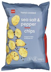 chips sel marin et poivre 125g - 10675013 - HEMA