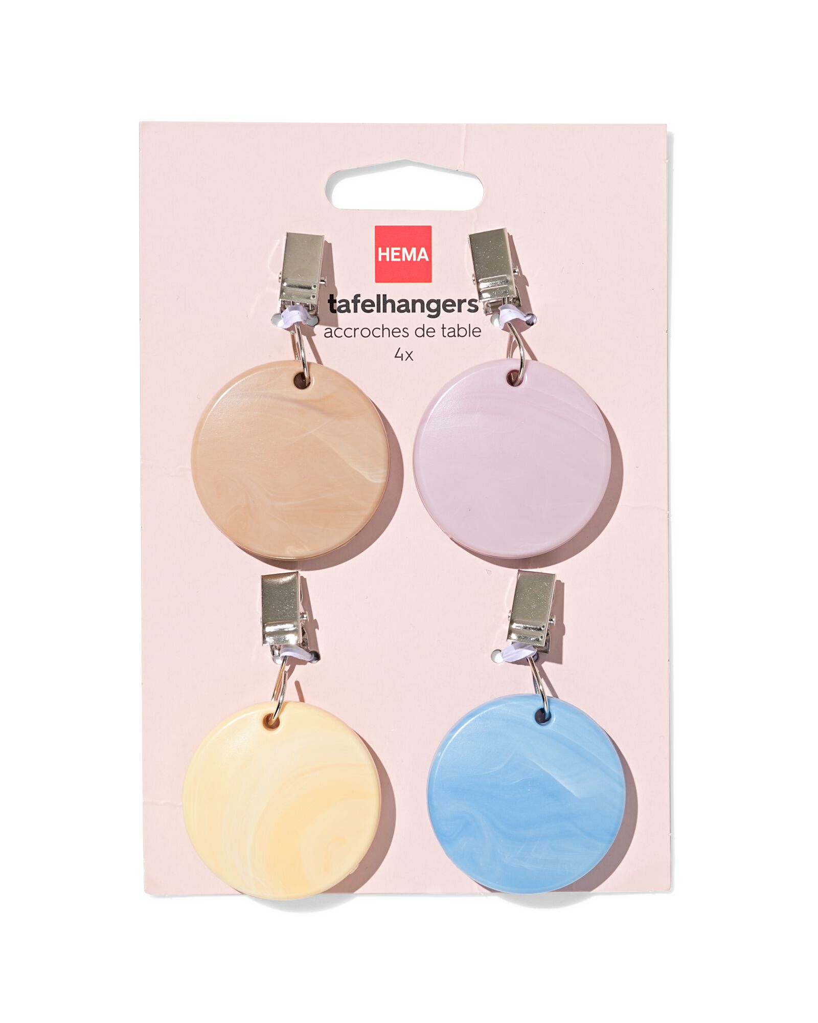 pinces &agrave; nappe rondes - 4 pi&egrave;ces - 41800231 - HEMA